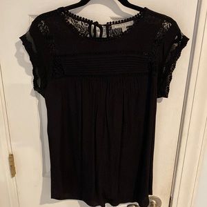 Worn once!  Black lace Daniel Rainn top.